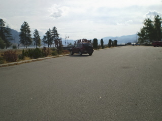 Parking at south end of Penticton off Highway 97, Channel Pathway 2011-10.